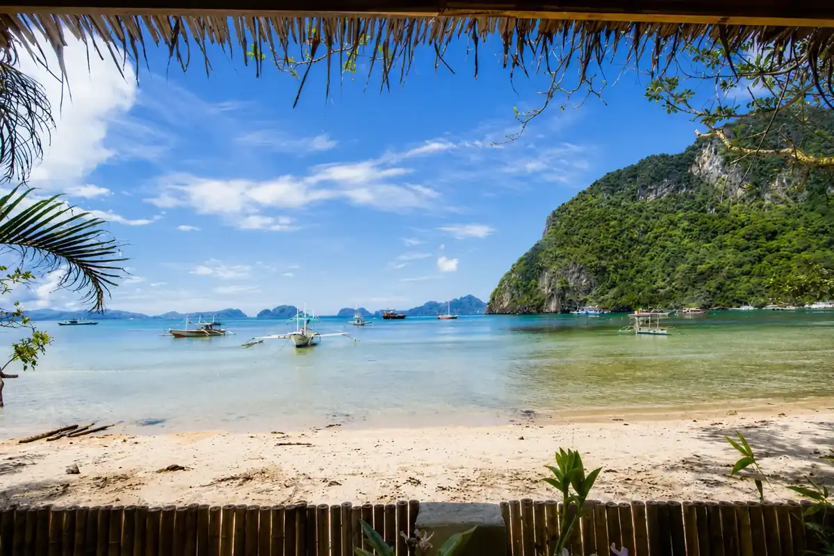 Beach directly in front of the property, looking along Corong Corong