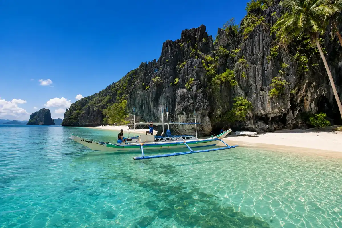 Bacuit Bay limestone karst scenery from the Corong Corong area